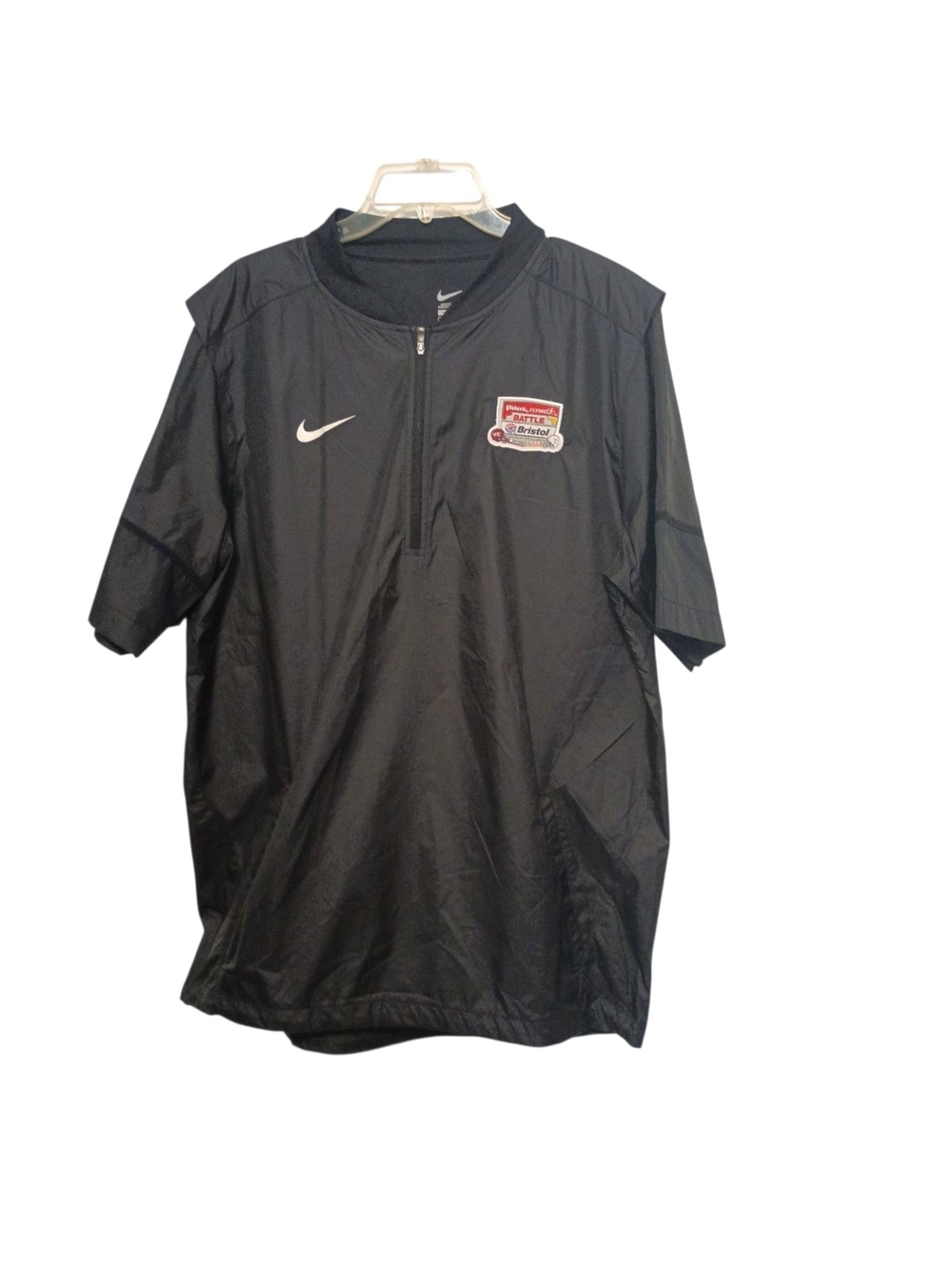 Nike Black Short-Sleeve Windbreaker Pullover Battle for Bristol - L